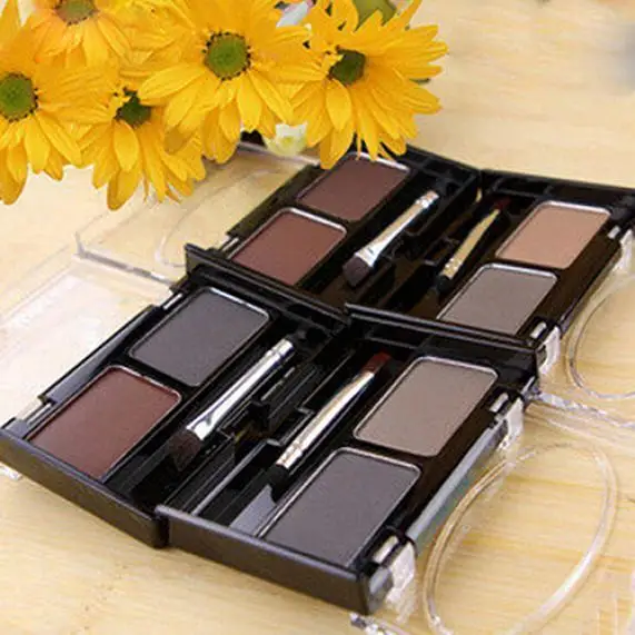 

Eyebrow Powder Palette 2 Colors Natural Eyebrow Powder Cosmetic Brush Eyebrow Cake Makeup Palette Set