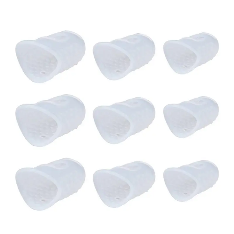 

9pcs Fingertip Protector Fingerstall Silicone Guitar String Finger Guard Against Press Accessorie