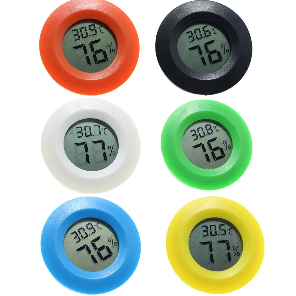 

Mini Practical Digital Indoor Round Thermometer Hygrometer Temperature Humidity Meter LCD Display