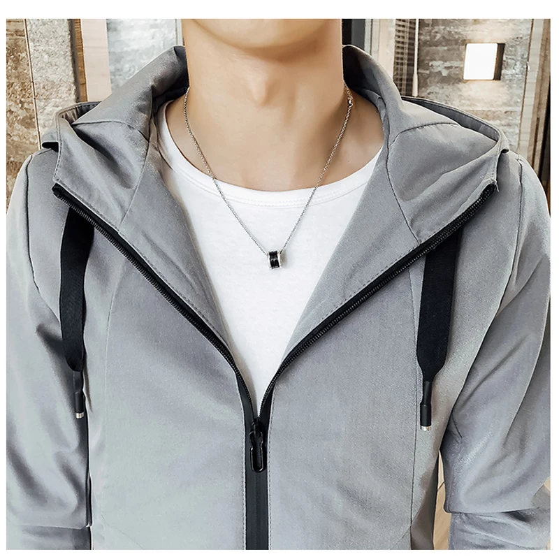 2019 Spring Dust Coat Men Fashion Trend issue Slim Fit Hooded Long Jacket Youth Overcoat 2019 Spring Dust Coat Men Fashion Trend issue Slim Fit Hooded Long Jacket Youth Overcoat