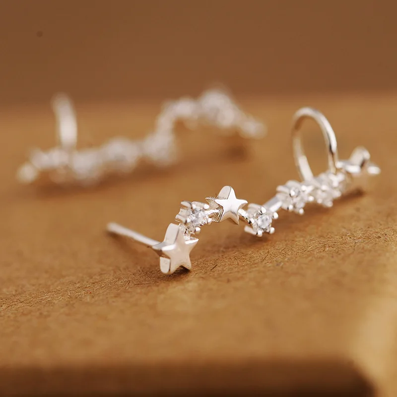 925 пробы Серьги гвоздики sv star женские серьги в Корейском стиле подарок|earrings