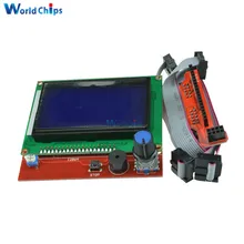 Inteligentne części RAMPS 1.4 kontroler Panel sterowania LCD 12864 monitor płyta główna niebieski ekran moduł do drukarki arduino 3D