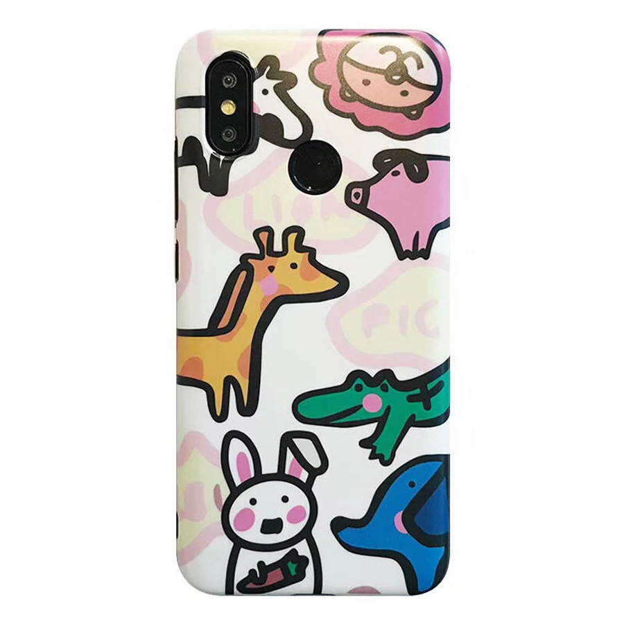 

case for xiaomi mi A2 6X 6 mi 8 se max case cover cute 3d cartoon animal painted soft silicon phone bag cases for xiaomi mi 8 se