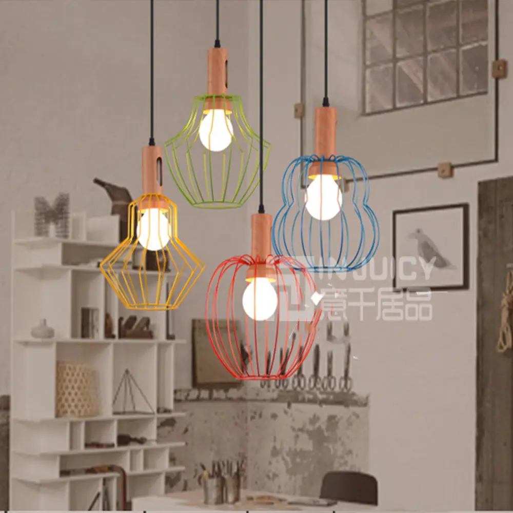 

Nordic Modern Reticular E27 LED Iron Ceiling Chandelier Pendant Lamp DropLight Lighting Cafe Bar Store Dining Restaurant
