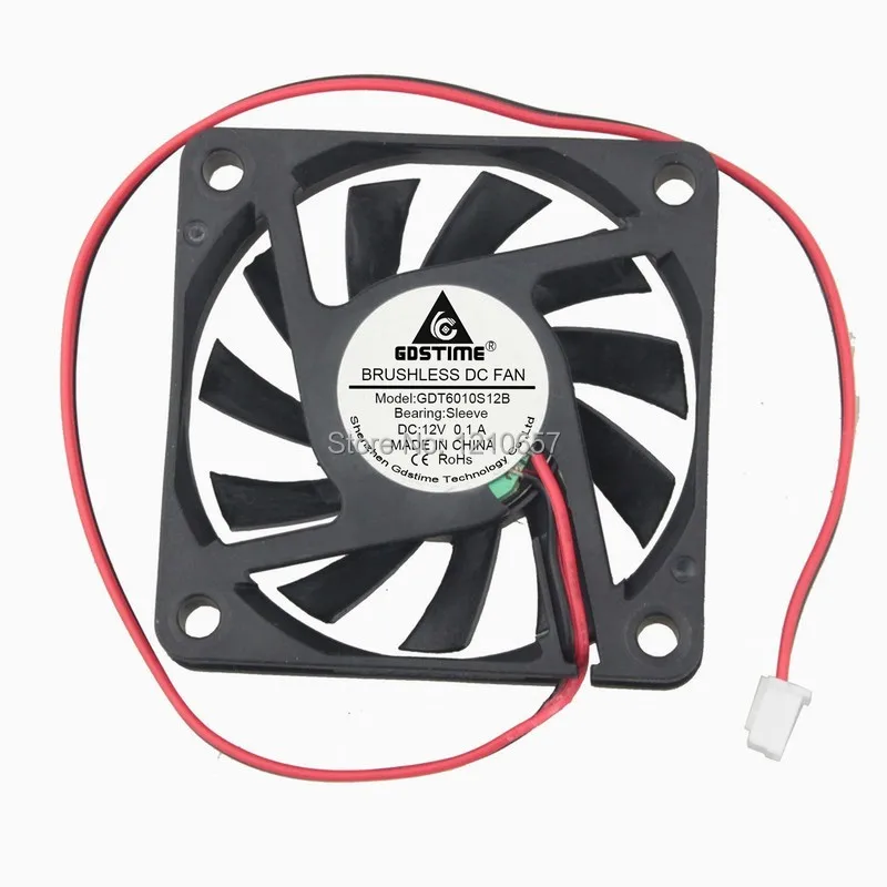50 шт. в партии Gdstime DC 12 В 6 см 60 мм 60*60x10 6010S охлаждающий двигатель компьютера без