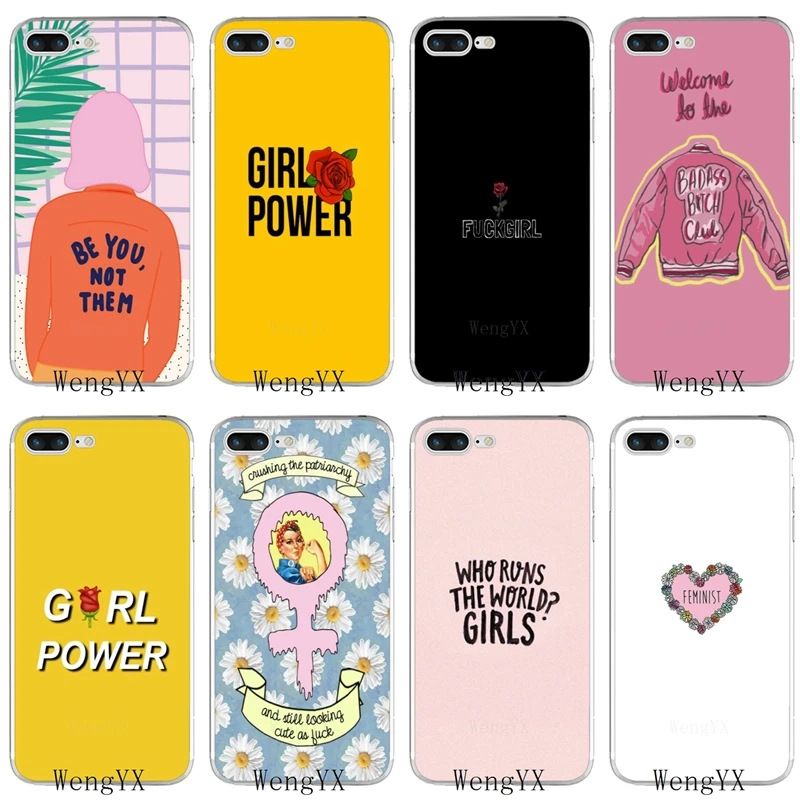 Feminist Badass girl power тонкий силиконовый мягкий чехол для телефона из ТПУ iPhone X 8 8plus 7 7plus 6