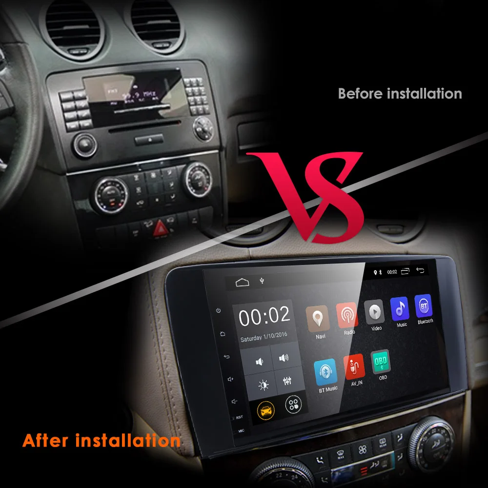 Clearance Car Multimedia Player Car Radio GPS For Mercedes/Benz/GL ML CLASS W164 ML350 ML450 ML500 GL320 Canbus Bluetooth wifi Android 9.0 2