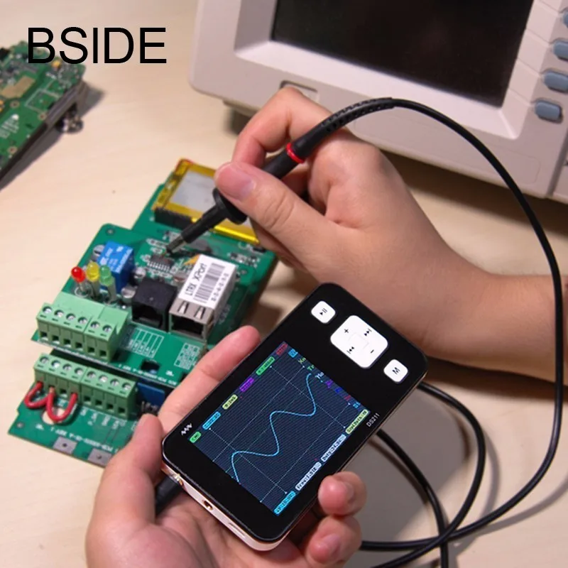 

DS211 Osciloscopio Automotive Pocket Size Portable ARM Mini Digital Oscilloscope USB 2.8" DSO211 with Oscilloscope Probes