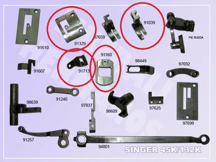 

for SINGER 45k needle plate 91329