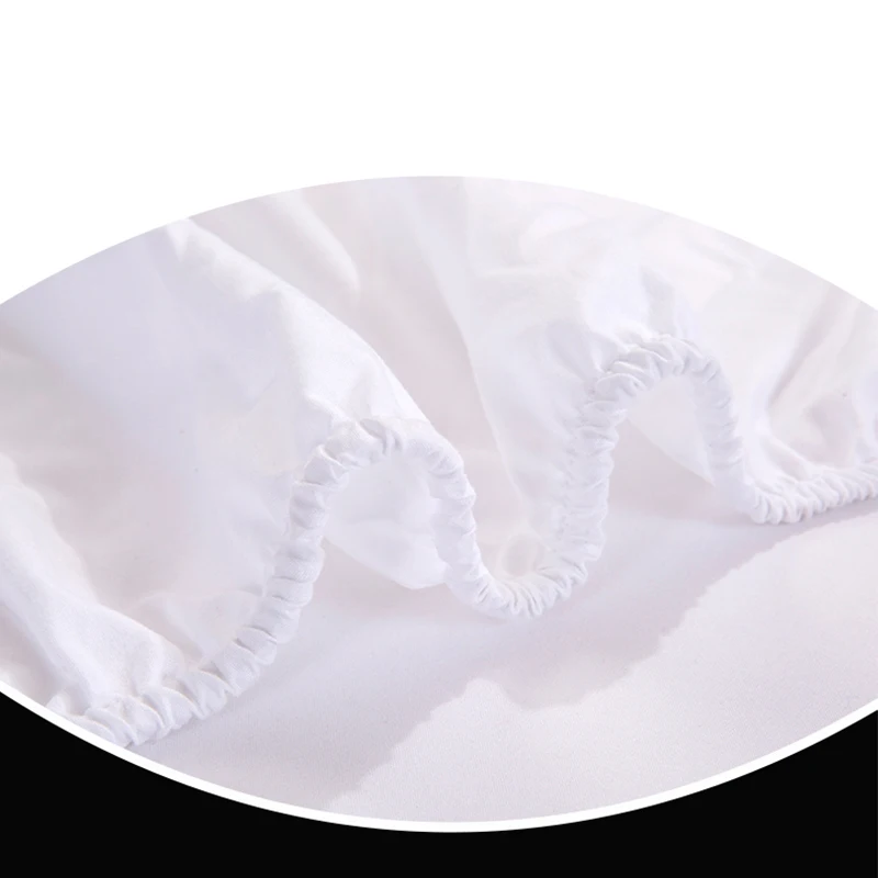  Fitted Sheet Mattress Cover Solid Color Sanding Bedding Linens Bed Sheets With Elastic Band Double 