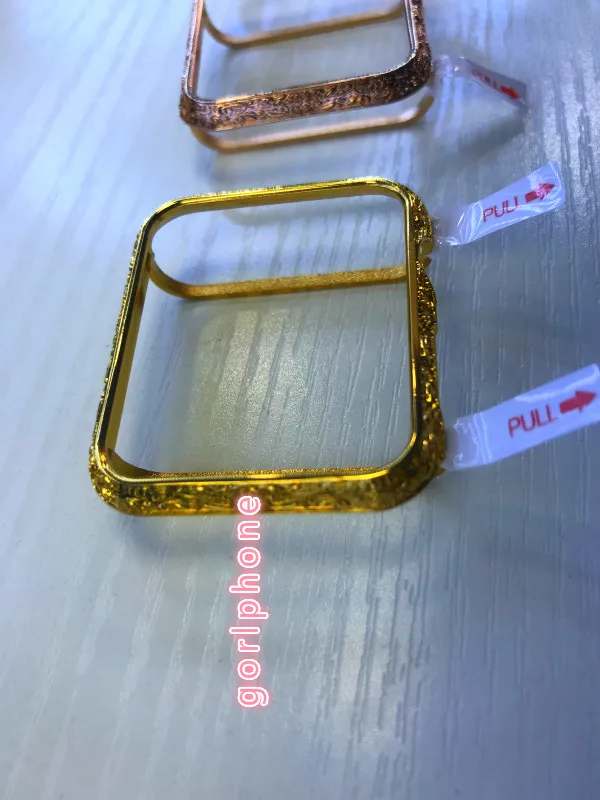

Luxury real gold plated metal Protective Case Cover For Apple Watch Series 3 2 1 38MM 42MM Frame Shell Smart Watch