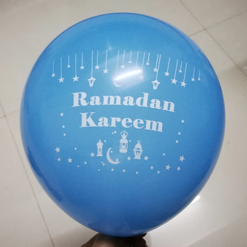 1000 шт., Пользовательский логотип смешанных цветов 10 дюймов красочные Рамадан Kareem латексные воздушные шары для мусульманского Eid al-Fitr Рамадан украшения воздушный шар