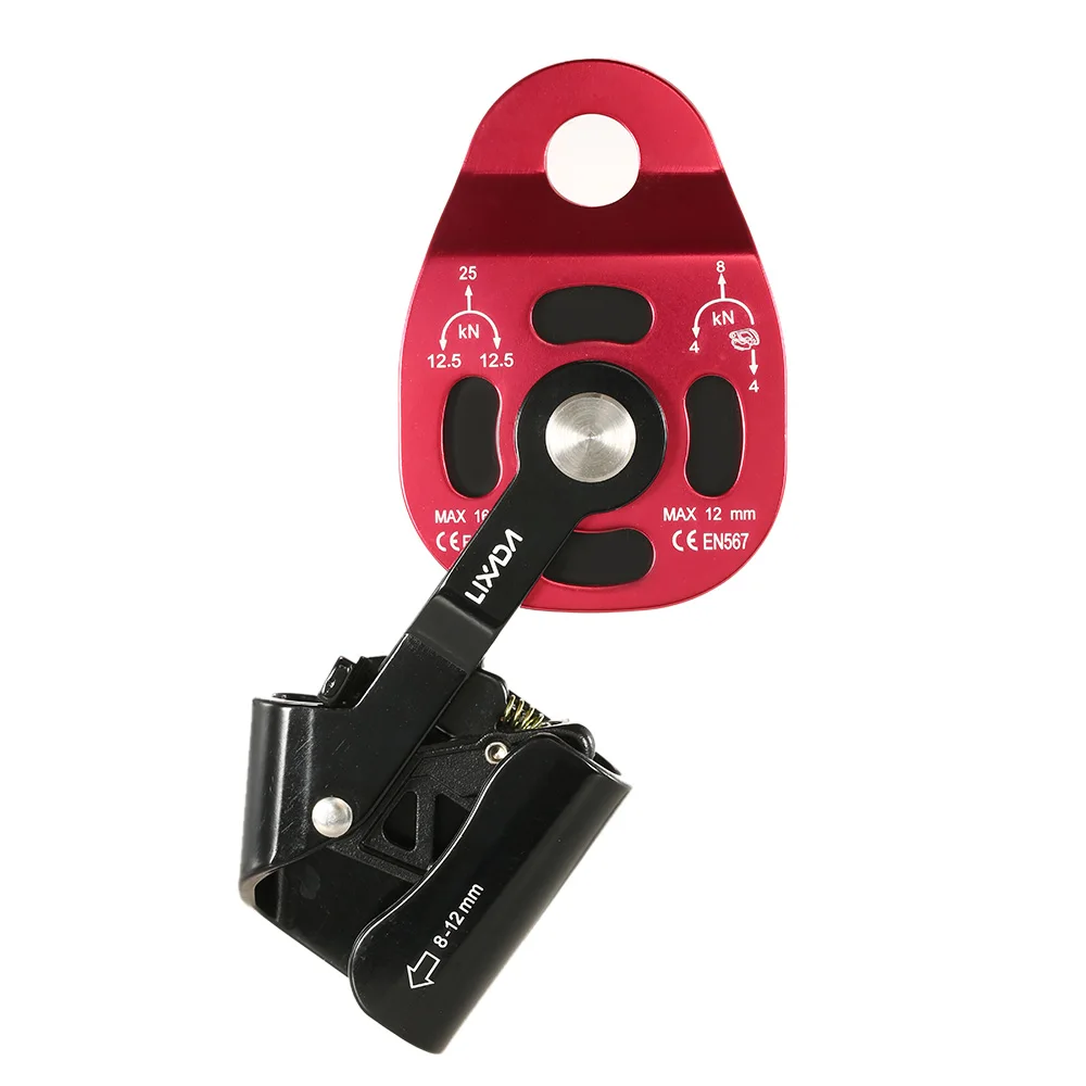 

Lixada Ascender 25KN Hauling Pulley 8-12MM Rope Slackline Aerial Rescue Protective Rock Climbing Ascender Cam Process Capture