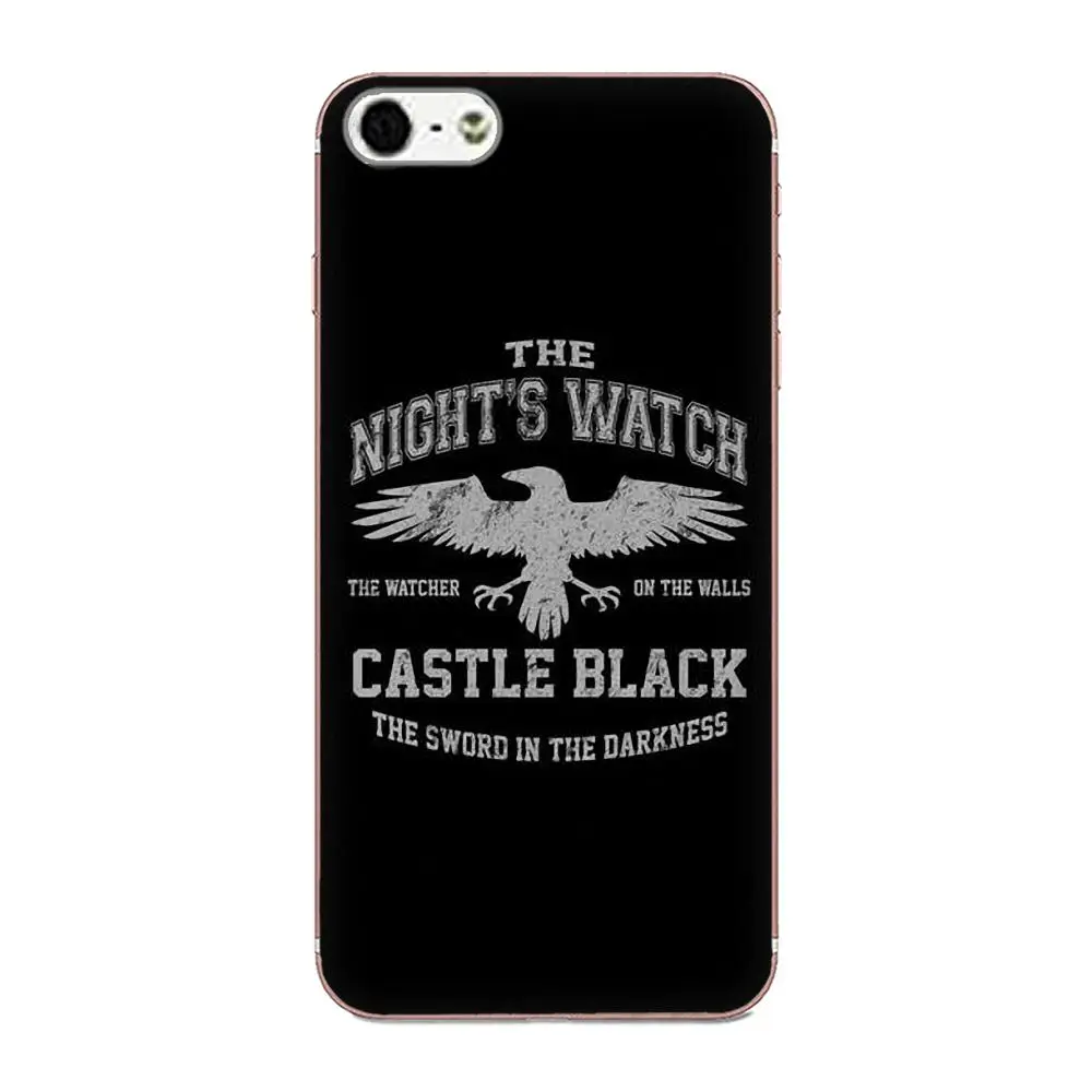 Ночные часы Jon Snow мягкие ТПУ чехлы для мобильных телефонов Apple iPhone 4 4S 5 5C 5S SE 6 6S 7 8 Plus