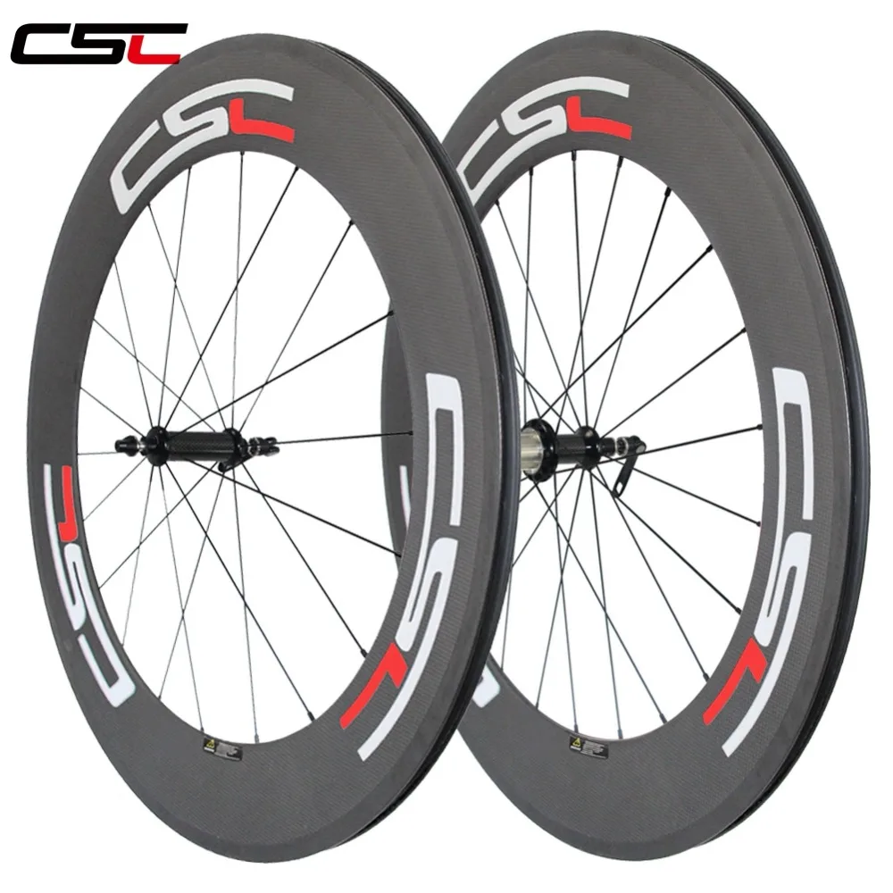 

700C Road bike full Powerway R36 Ceramic Bearing hub Pillar 1420 spokes 88mm dapth 23mm width clincher carbon wheelset
