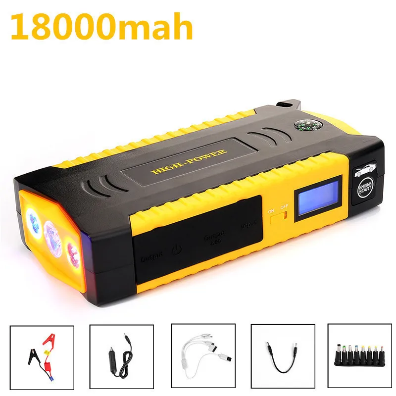 Car Jump Starter Power Bank 12V 600A Auto Booster Multifunctional Emergency Ignition Charger For Auto Battery Starting EU Plug