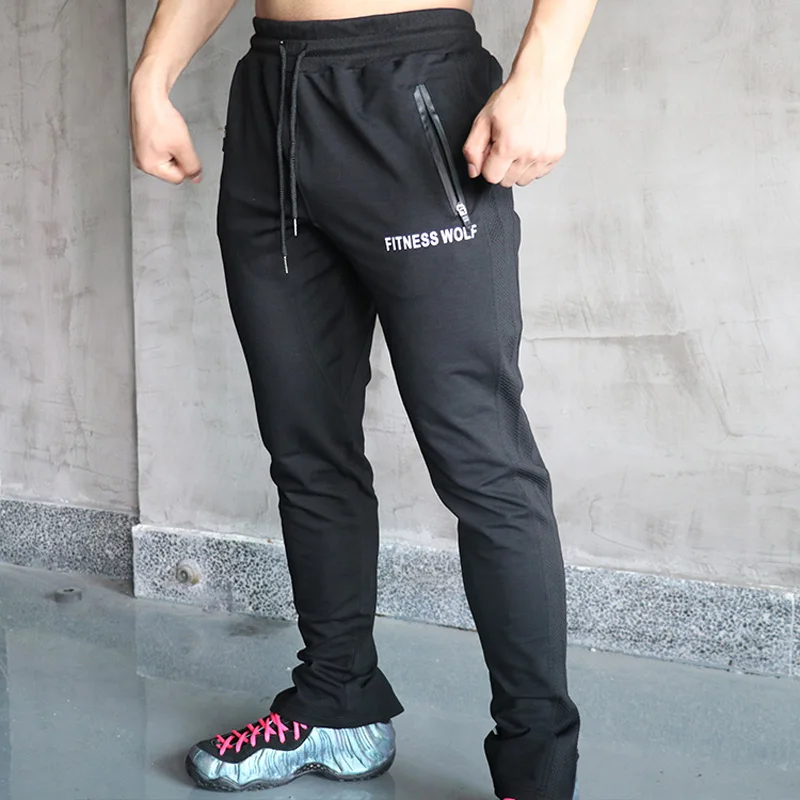 

2018 Sport Pants Men Zipper Pocket Jogging Pants Men Running Pants Football Soccer Pants Breathable Homme GYM Sport Trousers