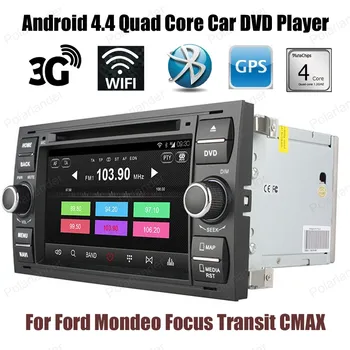 

2 din 7 inch Car DVD Player For Ford Mondeo Focus Transit C-MAX GPS BT wifi 3G Quad Core Android 4.4 radio stereo