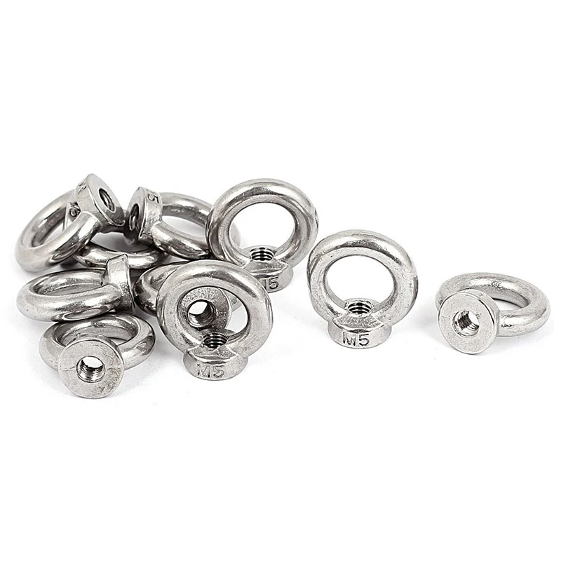 

M5 Female Thread Metal Lifting Eye Nuts Ring 10pcs