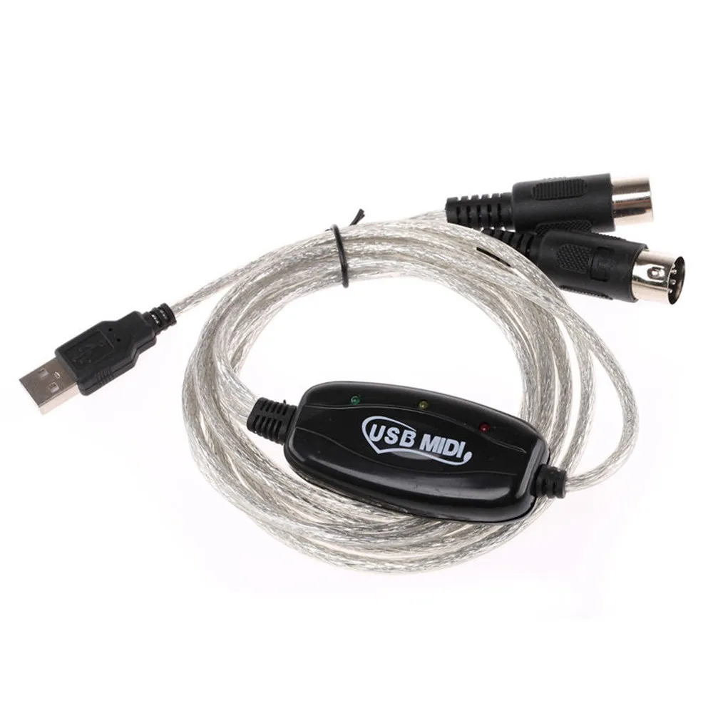 MIDI Cable, MIDI To USB Cable, Cord Keyboard USB MIDI Cable For True Plug &  Play 