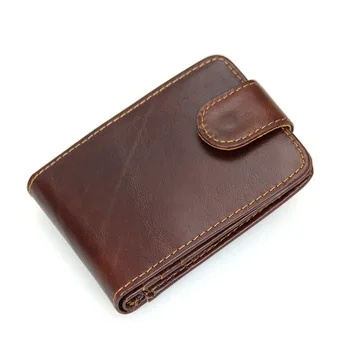 

New Fashion Men's Business Wallets Casual Cow Leather Money Bag Wallet Short Hasp Coin Packet Card Purse Man Clutch ID Holder