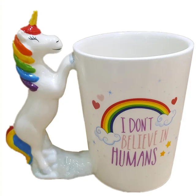 Unicorn Shape Coffee Mug Creative Animal Handle Cup Ceramic Unicorn Shape Coffee Mug Creative Animal Handle Cup Ceramic Milk Tea Home Office