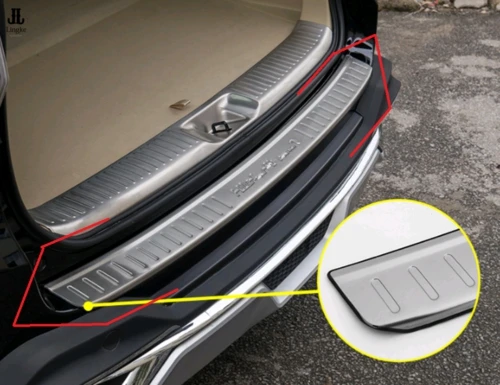 

Outer Rear Bumper Protector Sill Plate Trim For Toyota Highlander 2014-2018