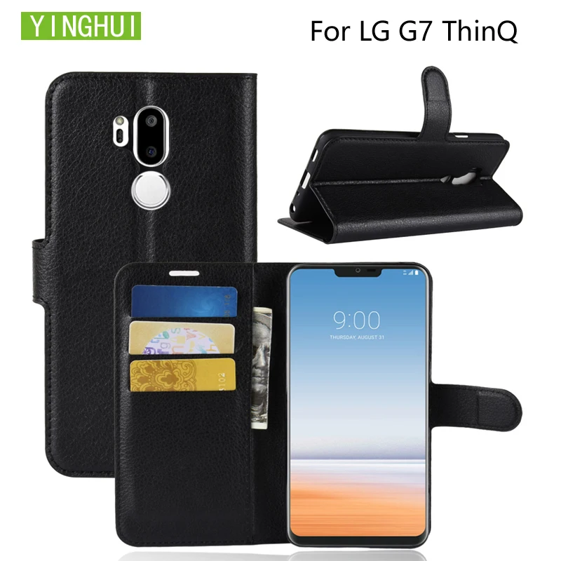 Роскошный кожаный чехол книжка YINGHUI для LG G7 ThinQ с подставкой 6 1&quot|Бамперы| |