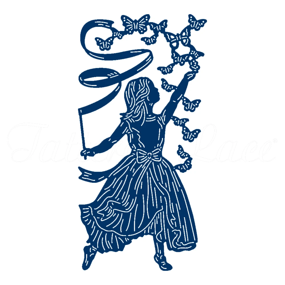 

Dancing Girl Butterflies Human Figure Metal Cutting Dies Stencils for Scrapbooking Embossing Die Cards Making Paper Craft 2019