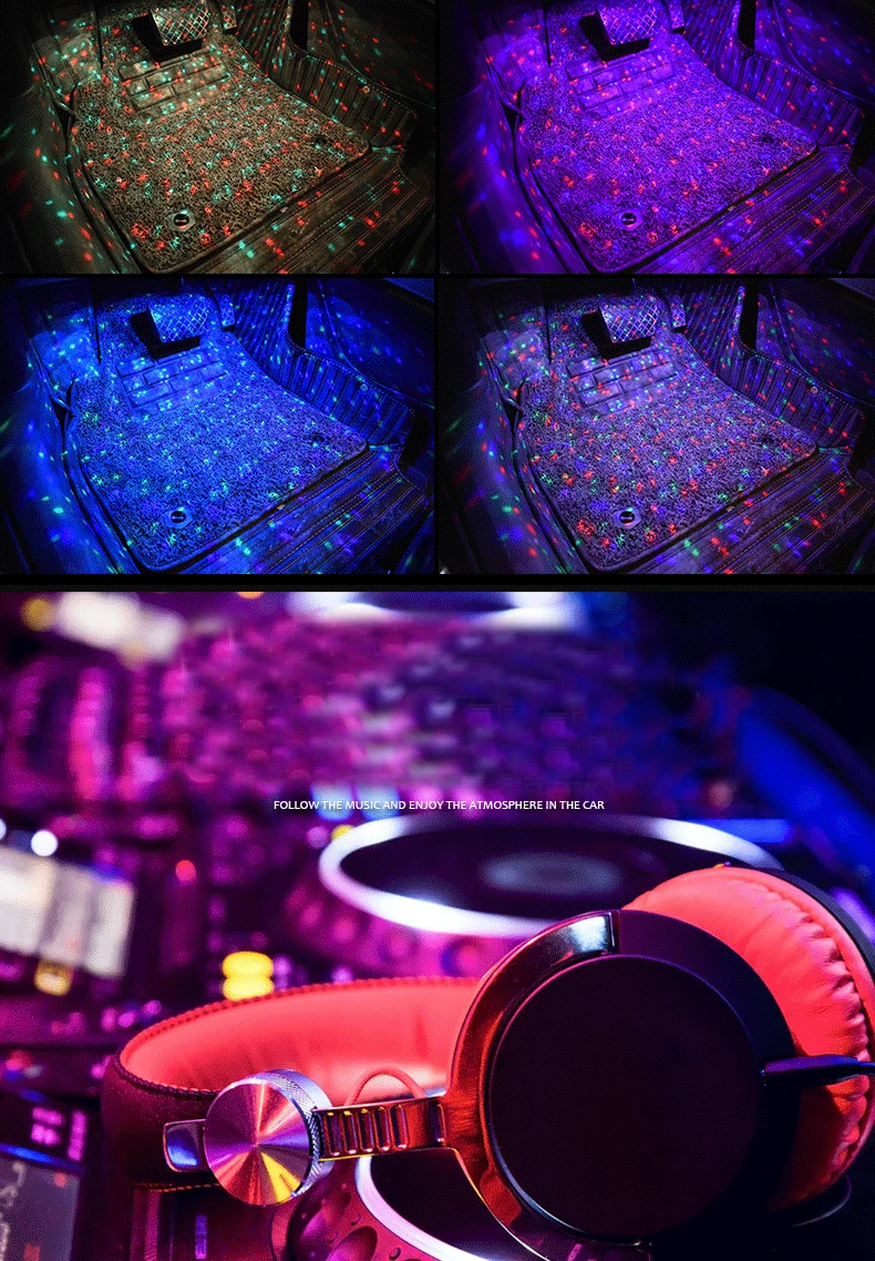 car led foot atmophere lights interior lamps (5)