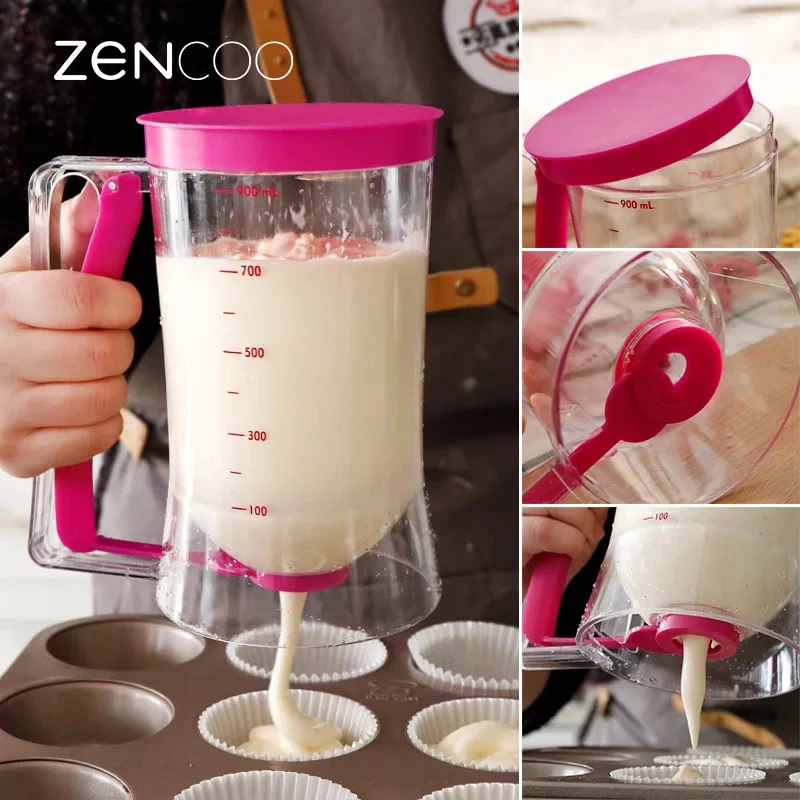 ZENCOO Baking Pastry Tools Manual Cake Batter Dispenser Pancake Machine