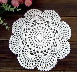

6 pcs/set Handmade Crochet flower Placemat Shabby Chic Wedding Event Decor Crocheted Doilies