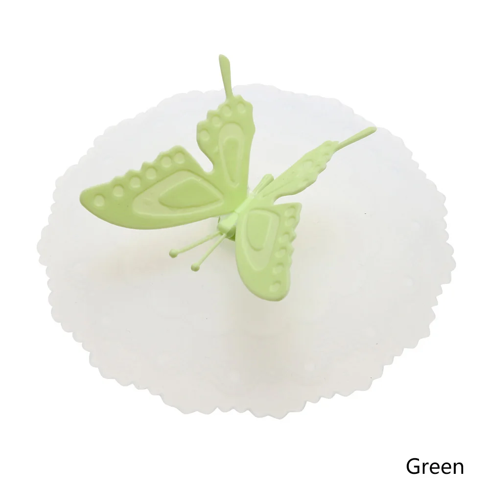 Новые Симпатичные бабочки силиконовые крышки чашки Анти-пыль Герметичная крышка для чашки крышка кофе присоска чайная чашка крышка кухонные инструменты