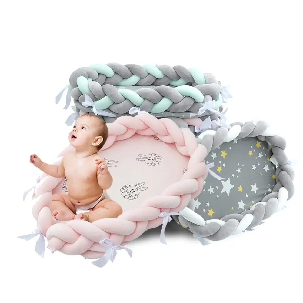 80*50cm Baby Nest Bed Portable Crib Travel Bed Infant Toddler Cotton Cradle for Newborn Baby Bassinet Bumper