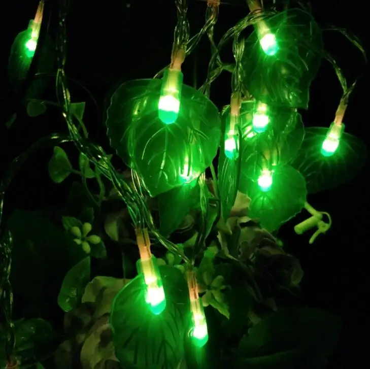 

LED decorative lamp string festive festival lamp leaf shape lamp outdoor waterproof flash Christmas tree lamp hanging lamp