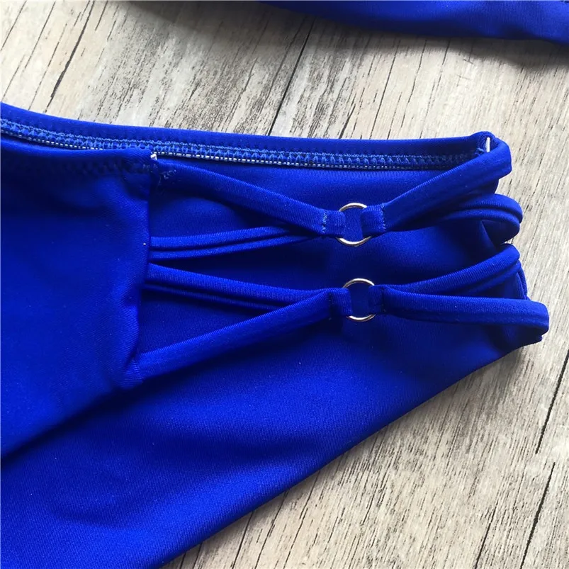 Fashion sexy women's underwear Bikini Set Solid Color Sport Swimwear Push-Up Padded Swimsuit bra sets lingerie H20 (8)