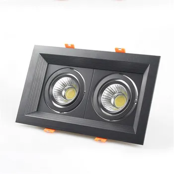 

2X10W Grille LED Downlight Clothing Store Dared Light COB LED Ceiling Lamp AC85-265V Spotlight light CE RoHS Free Shipping 10PCS