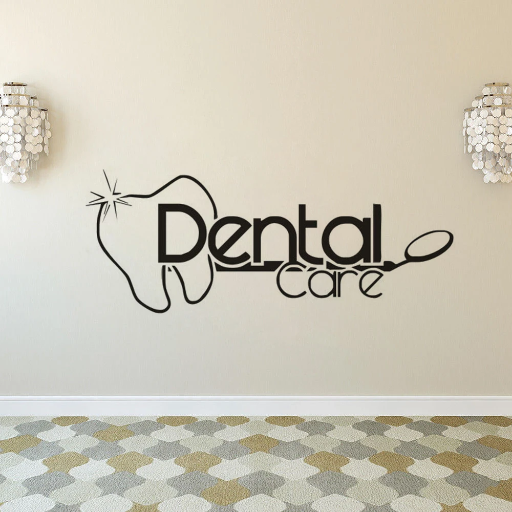 Wall Decal Dental Care Logo Wall Sticker Bathroom Wall Poster