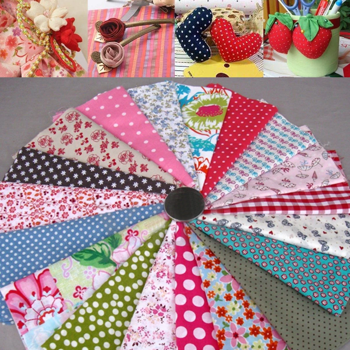 100pcs New 12cm*10cm Floral Cotton Fabric Bundle Patchwork Scraps Quilting Sewing