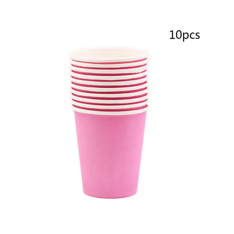 10 шт. цветная бумажная чашка развивающие игрушки ручной работы творческие материалы искусство раннего детства детей/детские игрушки - Цвет: Pink