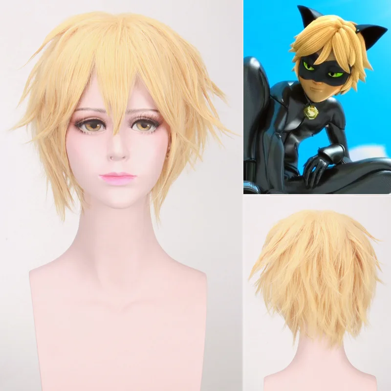 

Miraculous Ladybug Girl Lady Blue Double Ponytail Cosplay Wig Girl Birthday Cosplay Costumes Halloween Cat Noier Boy Cosplay Wig