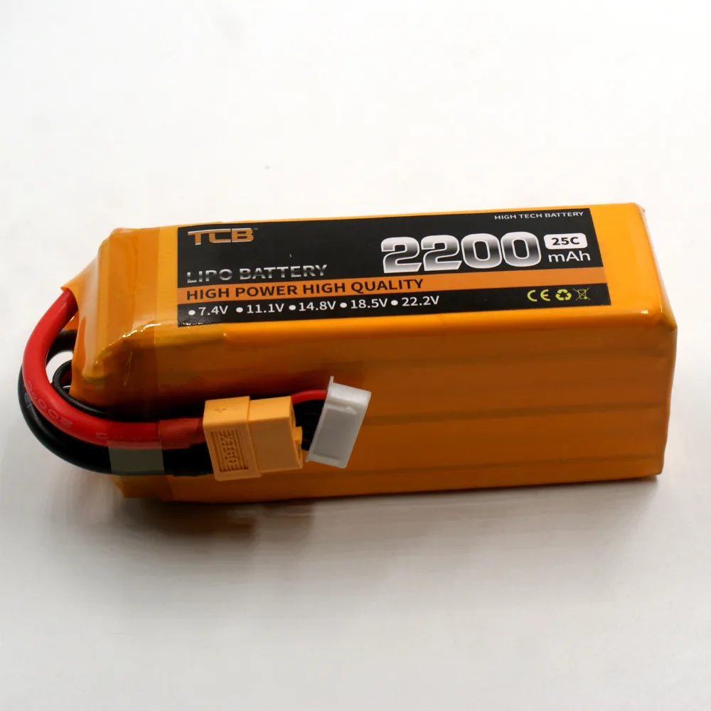 TCB 6S RC lipo battery 22.2v 2200mAh 25C 6s FOR RC airplane Drone AKKU ...