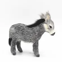 Китайское животное, маленький Ослик, Бурро, детские игрушки, имитация Бурро, кукла, серый искусственный Бурро