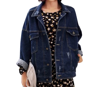 

New Women Basic Coats Spring Autumn Women Denim Jacket 2017 Vintage Long Sleeve Loose Female Jeans Coat Casual Girls Outwear