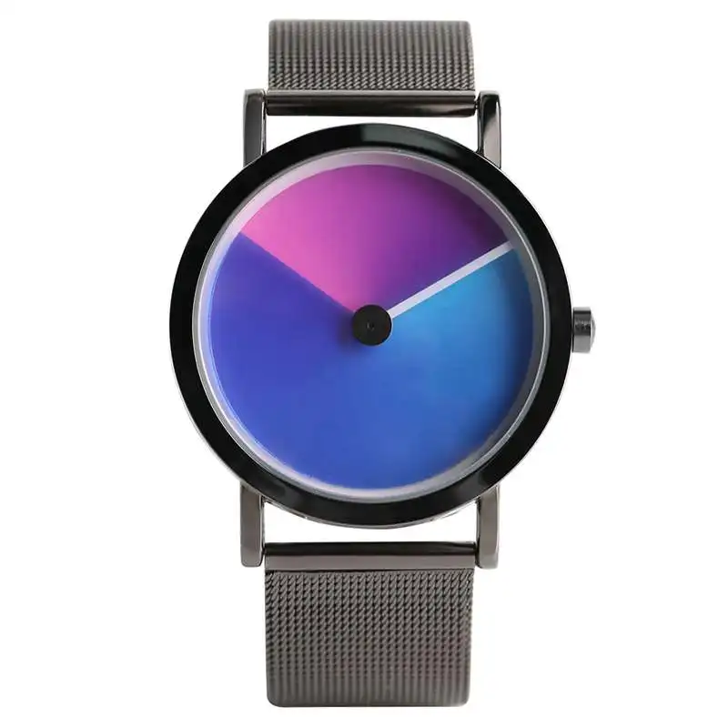 Уникальный Vortex унисекс градиентный цвет часы мужские Аврора вращающийся кварцевые наручные часы Роскошные спортивные часы для мужчин и женщин часы подарки