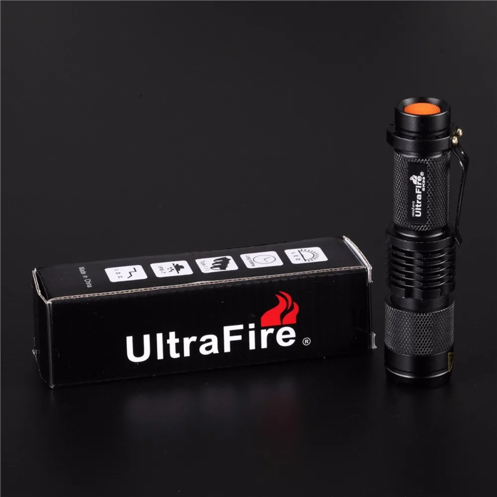 Светодиодный фонарь UltraFire SK98 CREE XM-L2 5-Режим масштабирования Фара Фонарь Фонари Охота тактика светодиодный фонарик бликов luz переносная сумка для вспышки