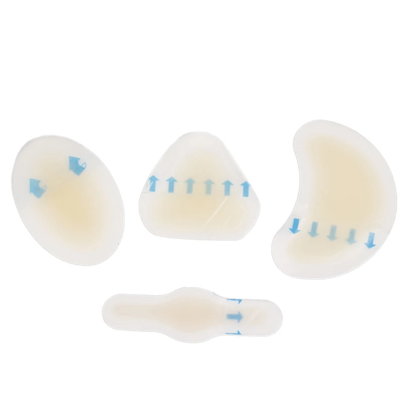 Heel Anti-wearing Heel Sticker Adhesive Hydrocolloid Gel Blister Plaster Pedicure Patch Silicone Gel Soft Sticker 4pcs/set shoe repair patches shoe repair patch shoe repair stickers shoe stickers