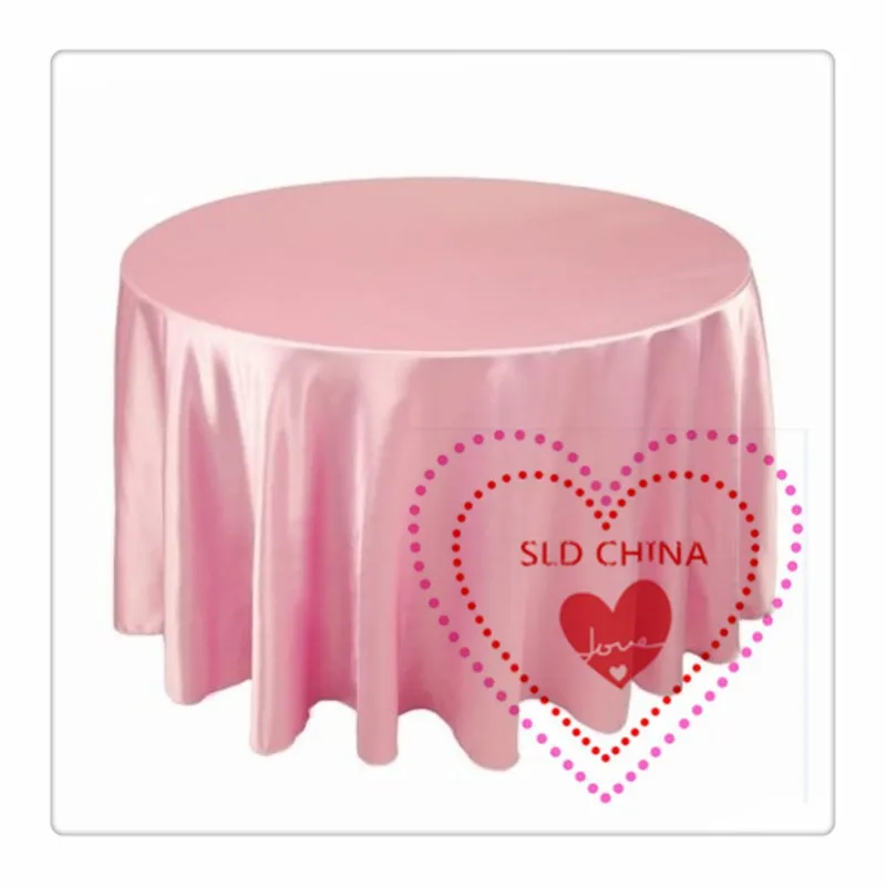 10pcs Free Shipping Round Tablecloth Pink Color 70 Satin 10pcs Free Shipping Round Tablecloth Pink Color 70 Satin
