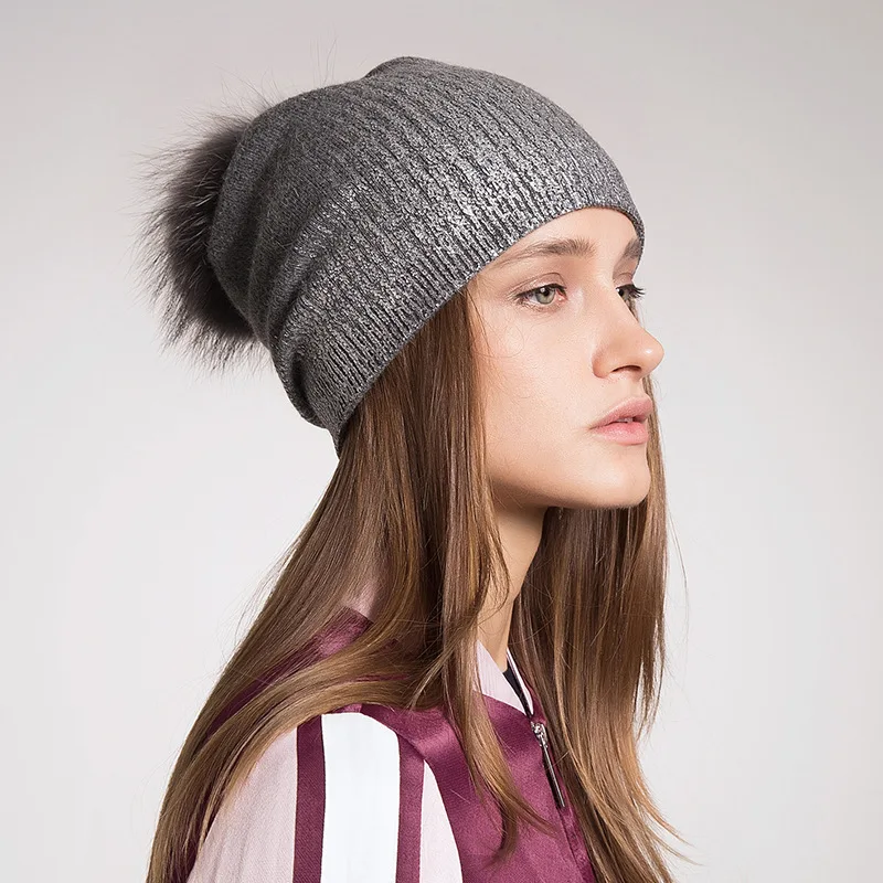 womens wool pom pom hat