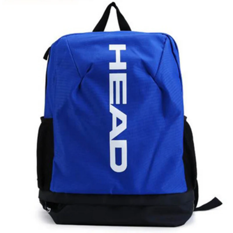 Теннис рюкзак для ракеток Повседневное взрослых Спорт на открытом воздухе сумка может вместить 2 настольный теннис ракетки, дышашая, независимые туфли сумка - Цвет: Синий